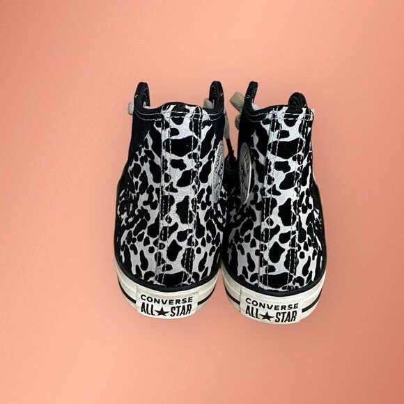 Converse Chuck Taylor All Star Quarter Split Suede Leopard Print Sneakers - Picture 3 of 11
